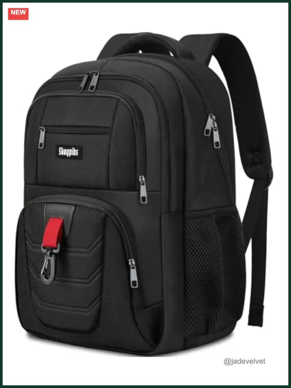 15.6 Inch Laptop Backpack with Reinforced Straps, Water Resistant, Polyester,